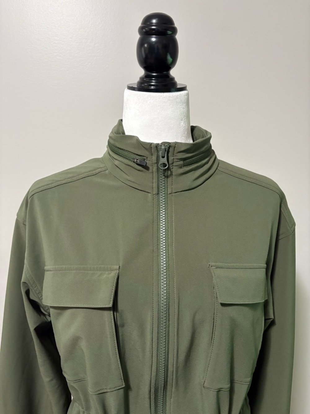 Zella Getaway Hooded Utility Jacket In Green Tactica - Picture 5 of 14
